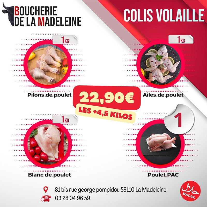 Colis Volaille |  4,5 KG